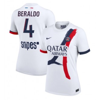 Paris Saint-Germain Lucas Beraldo #4 Bortedrakt Kvinner 2025-26 Kortermet Paris Saint-Germain Lucas Beraldo #4 Bortedrakt Kvinner 2025-26 Kortermet